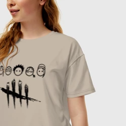 Женская футболка хлопок Oversize Dead by Daylight - фото 2