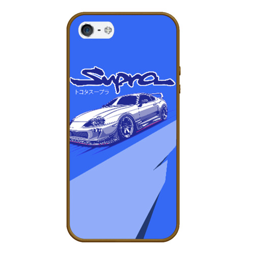 Чехол для iPhone 5/5S матовый Supra, цвет коричневый