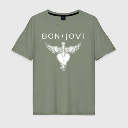 Мужская футболка хлопок Oversize Bon Jovi