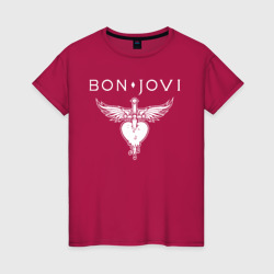Женская футболка хлопок Bon Jovi