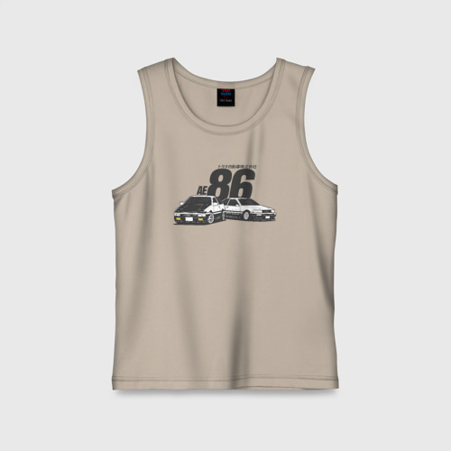 Детская майка хлопок AE86, цвет миндальный