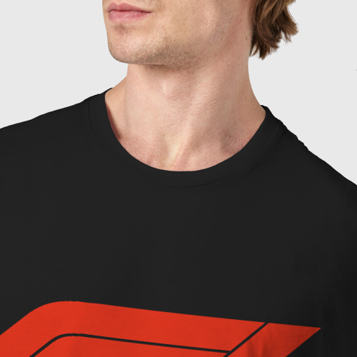 Мужская футболка хлопок Formula 1, цвет черный - фото 6