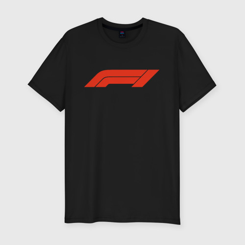Мужская футболка хлопок Slim Formula 1, цвет черный