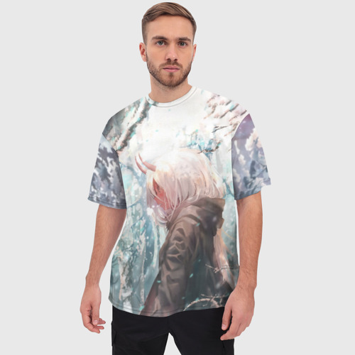 Мужская футболка oversize 3D Ноль два лес, цвет 3D печать - фото 3