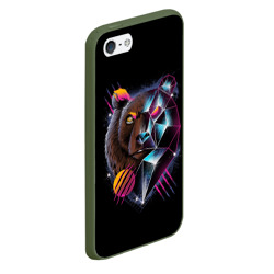 Чехол для iPhone 5/5S матовый Retro cyber bear - фото 2