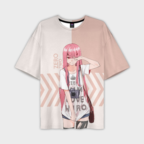 Мужская футболка oversize 3D Darling in the Franxx Zero Two, цвет 3D печать