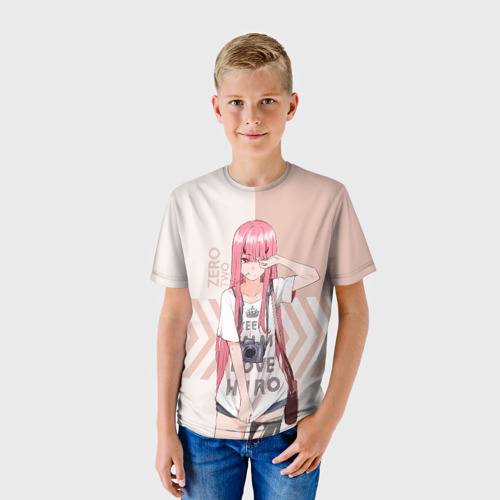 Детская футболка 3D Darling in the Franxx Zero Two, цвет 3D печать - фото 3