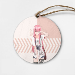 Деревянная игрушка круг Darling in the Franxx Zero Two