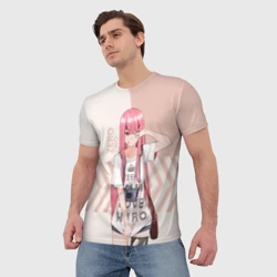 Мужская футболка 3D Darling in the Franxx Zero Two - фото 2