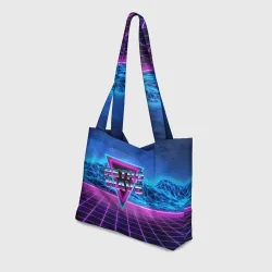 Пляжная сумка 3D Synthwave Retrowave - фото 2