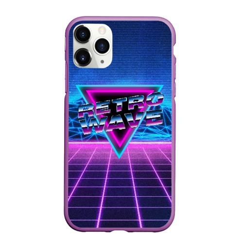 Чехол для iPhone 11 Pro Max матовый Synthwave Retrowave, цвет фиолетовый