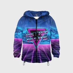 Детская ветровка 3D Synthwave Retrowave