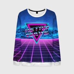 Мужской свитшот 3D Synthwave Retrowave