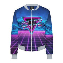 Женский бомбер 3D Synthwave Retrowave