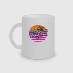Кружка матовая стеклянная Retrowave