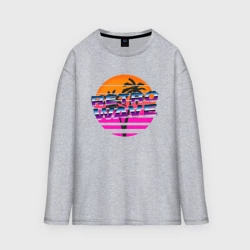 Женский лонгслив oversize хлопок Retrowave