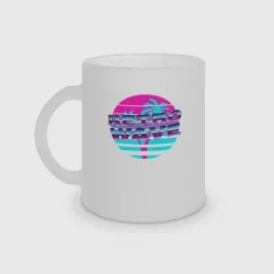 Кружка матовая стеклянная Retrowave