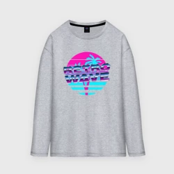 Женский лонгслив oversize хлопок Retrowave