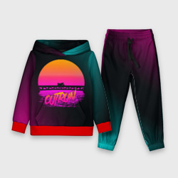 Детский костюм с толстовкой 3D Outrun Retrowave