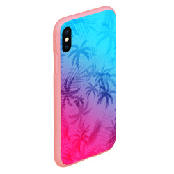 Чехол для iPhone XS Max матовый Неоновые пальмы neon - фото 2