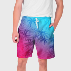 Мужские шорты 3D Неоновые пальмы neon