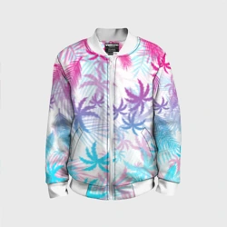 Детский бомбер 3D Неоновые пальмы