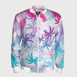 Мужской бомбер 3D Неоновые пальмы