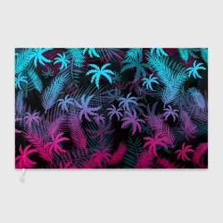 Флаг 3D Неоновые пальмы neon palms