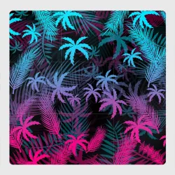 Магнитный плакат 3Х3 Неоновые пальмы neon palms