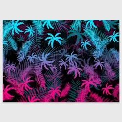 Поздравительная открытка Неоновые пальмы neon palms