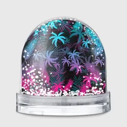 Игрушка Снежный шар Неоновые пальмы neon palms
