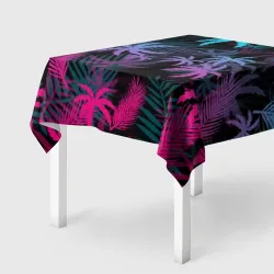 Скатерть 3D Неоновые пальмы neon palms