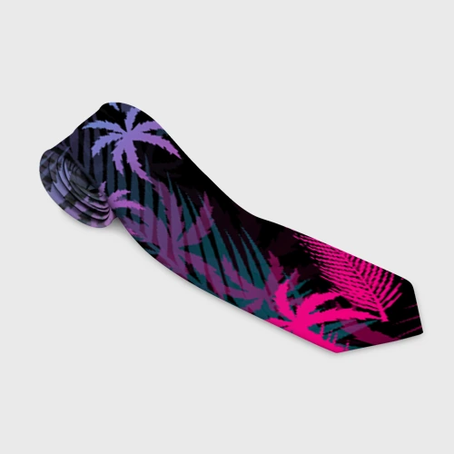 Галстук 3D Неоновые пальмы neon palms
