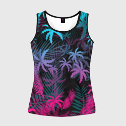 Женская майка 3D Неоновые пальмы neon palms