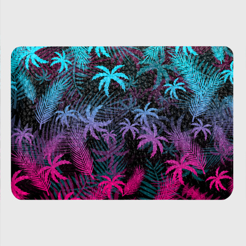 Картхолдер с принтом Неоновые пальмы neon palms, цвет синий - фото 4