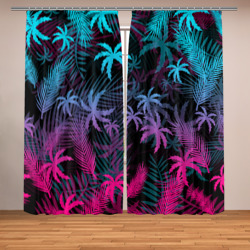 Фотошторы Неоновые пальмы neon palms