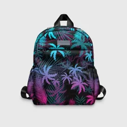 Детский рюкзак 3D Неоновые пальмы neon palms