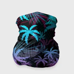 Бандана-труба 3D Неоновые пальмы neon palms