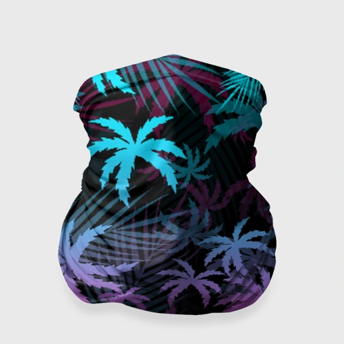 Бандана-труба 3D Неоновые пальмы neon palms