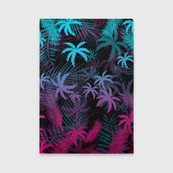 Обложка для автодокументов Неоновые пальмы neon palms