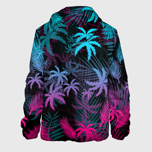 Мужская куртка 3D Неоновые пальмы neon palms, цвет 3D печать - фото 2