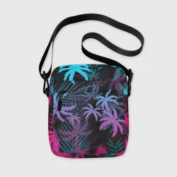 Сумка через плечо 3D Неоновые пальмы neon palms