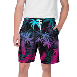Мужские шорты 3D Неоновые пальмы neon palms