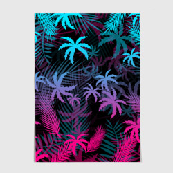 Постер Неоновые пальмы neon palms
