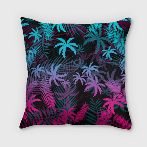 Подушка 3D Неоновые пальмы neon palms