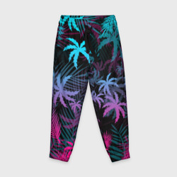 Детские брюки 3D Неоновые пальмы neon palms