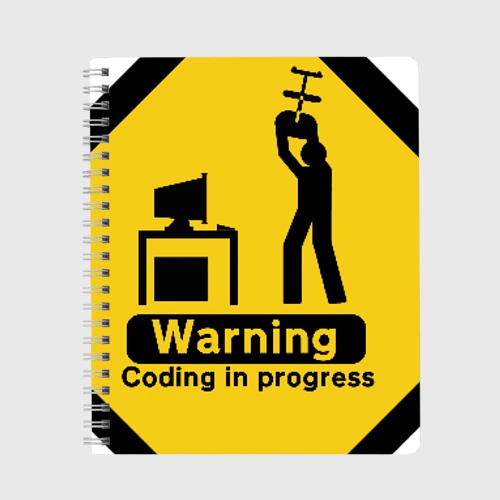 Тетрадь Coding in progress