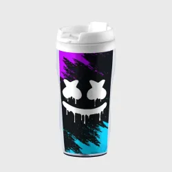 Термокружка-непроливайка Неоновый Маршмелло Marshmello neon