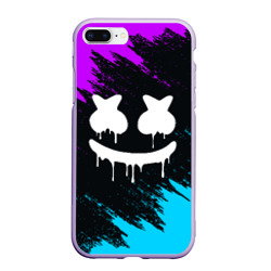 Чехол для iPhone 7Plus/8 Plus матовый Неоновый Маршмелло Marshmello neon