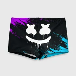 Детские купальные плавки 3D Неоновый Маршмелло Marshmello neon